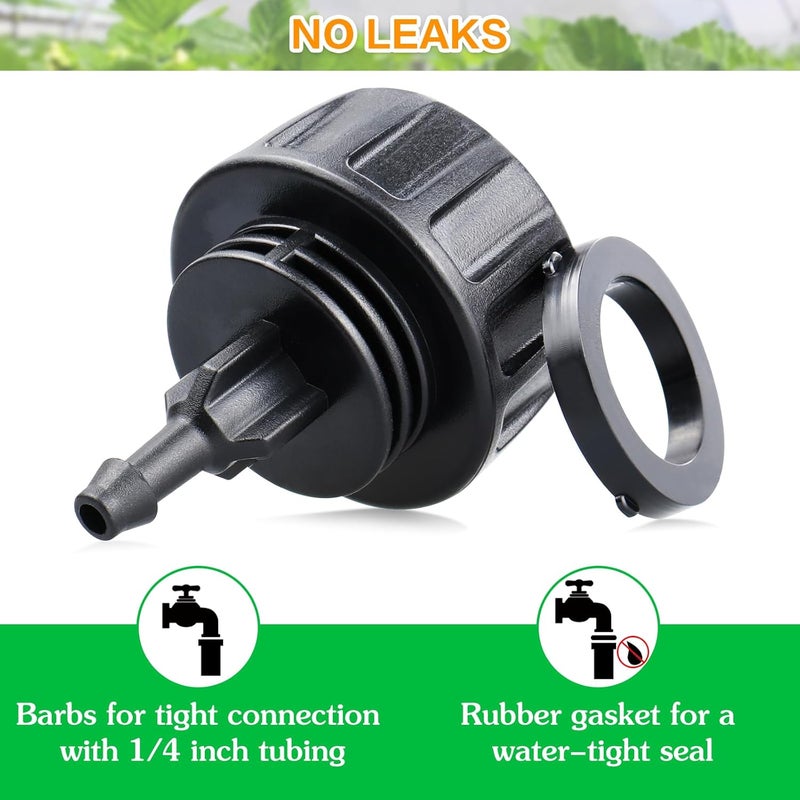 Gardrip 3/4 Inch Female Pipe Thread to 1/4 Inch Drip Irrigation Tubing Adapter: 6 Pieces 1/4 In. Barbed Drip Line x 3/4 In. Faucet PVC Adapter Connect 3/4" FHT Faucet - Image 3